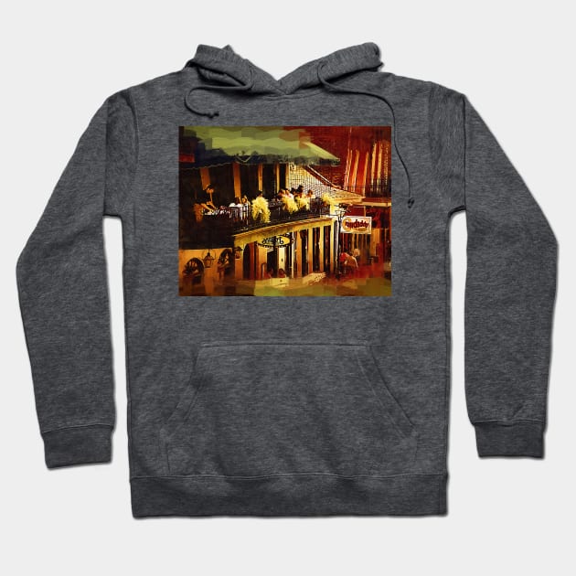 New Orleans Cafe Hoodie by KirtTisdale